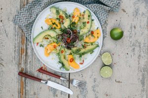 Ceviche vom Neuseelandhirsch mit Mango-Avocado-Salat