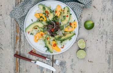 Ceviche vom Neuseelandhirsch mit Mango-Avocado-Salat