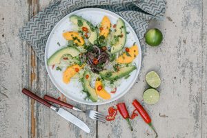 Ceviche vom Neuseelandhirsch mit Mango-Avocado-Salat